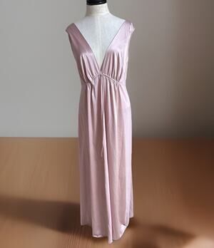 VTG‎ 60s Vanity Fair Pink Nylon Nightgown Maxi Dress 34 Grecian Empire Waist USA